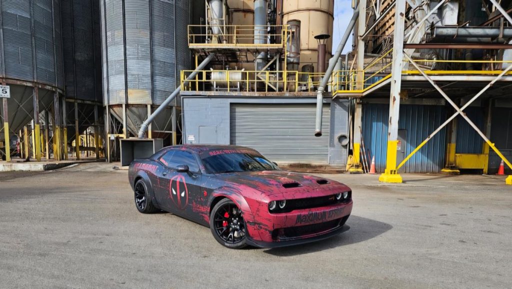 Red and black themed display car from LFG CUSTOMS